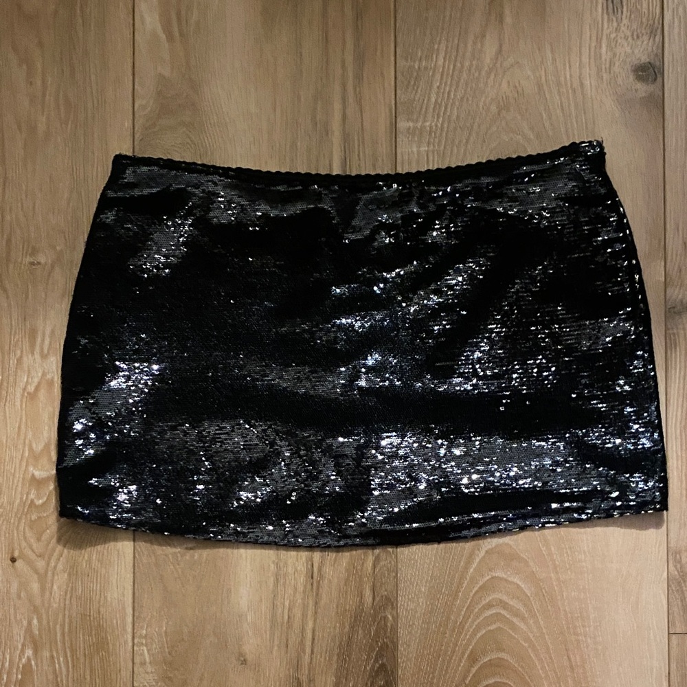 Forever 21 Black Sequin Pencil Skirt